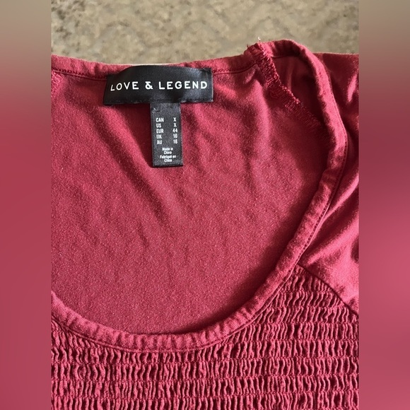 Love & Legend Short Sleeve Scoop Neck Shirt X - Picture 5 of 7